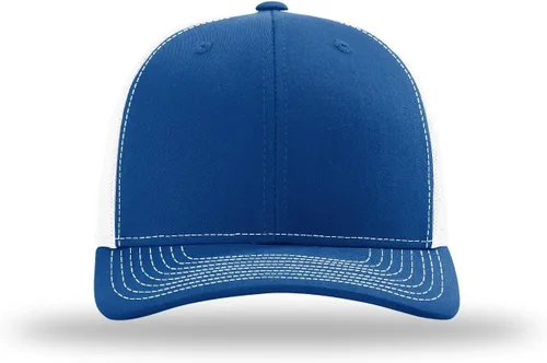 Vista 2 de Richardson 112 Gorra de Camionero - Gorra Snapback Ajustable Premium - Gorras Richardson en Blanco de Seis Paneles Estructurados Azul rey/blanco