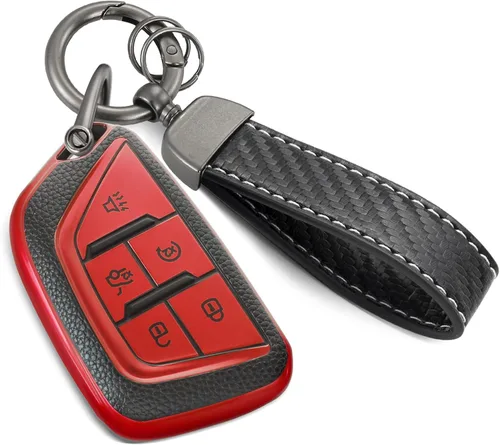 Vista 22 de Funda para Llavero Mercedes con Llavero de Cuerda Trenzada de Metal, Funda de Llave Suave Mejorada para Carcasa de Llavero Remoto Inteligente Sin