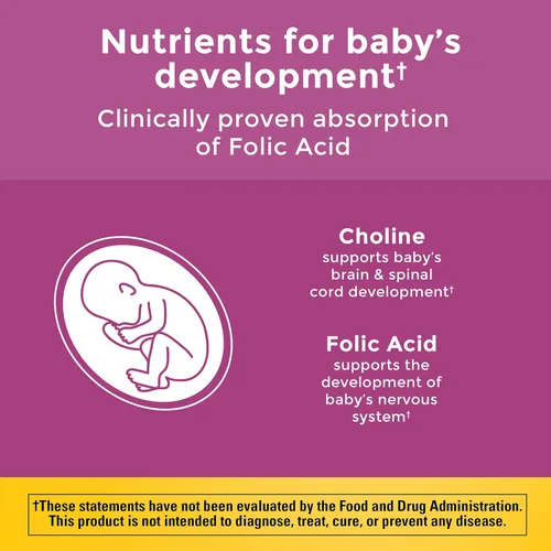Vista 2 de Nature Made Gomitas prenatales con DHA y ácido fólico, suplemento vitamínico y mineral prenatal para apoyo nutricional diario, 60 gomitas