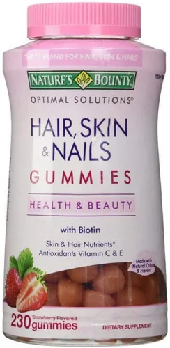 Vista 5 de Natures Bounty Optimal Solutions, gomitas para cabello, piel y uñas con biotina, 80 unidades (paquete de 2)