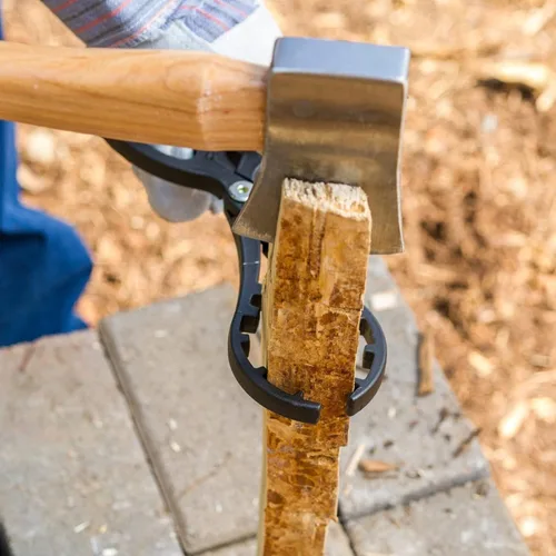 Vista 9 de Herramienta divisora de madera KindleSafe Gripper Soporte de madera para leña que ayuda a prevenir lesiones mientras se divide leña con escotillas