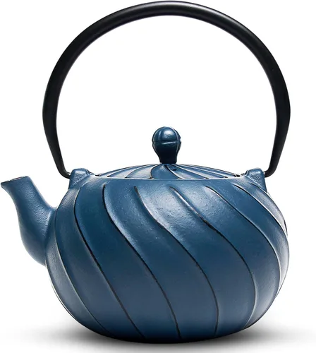 Vista 17 de Toptier Mini Tetera Pequeña, Tetera de Hierro Fundido Súper Pequeña para Estufa, Hervidor de Té Japonés del Tamaño de la Palma de la Mano Seguro