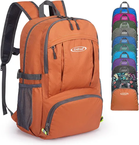 Vista 11 de G4Free - Mochila para senderismo ligera y plegable de 40L, mochila de viaje impermeable para el día a día Water-Resistant Polyamide