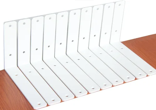 Vista 103 de Paquete de 2 soportes de estante en L de 6 pulgadas de largo x 6 pulgadas de alto x 1.5 pulgadas de ancho, 5 mm de grosor, soportes de estante
