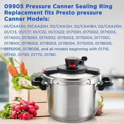 Vista 3 de 09905 Anillo de sellado de olla a presión, junta de repuesto para olla Presto 01710 01740 01750 01770 01780 de FreeCat, incluye ventilación de aire