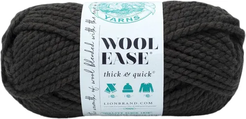 Vista 76 de Lion Brand Yarn - Ovillo de lana Wool-Ease Thick & Quick color fuerza aérea Super Bulky Wool Acrylic Blend Fiber for Soft Hats, Sweaters, Chunky