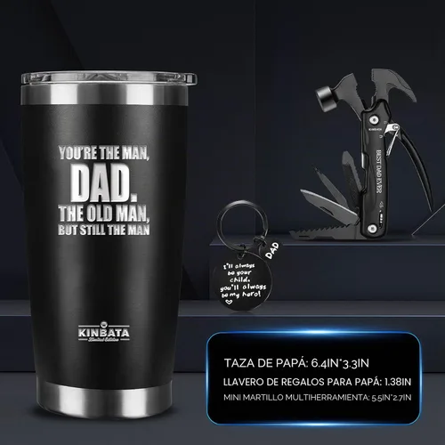 Vista 2 de Regalos de cumpleaños para papá, el mejor regalo de Navidad para papá, regalos para hombres de hija, hijo, esposa, regalo personalizado para él