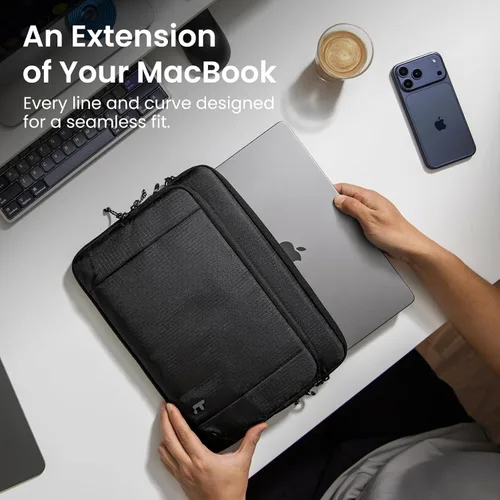 Vista 2 de tomtoc Funda protectora de 360° para MacBook Air M5/A3449 (2026), M4/A3240, M3/A3113, M2/A2681, M1/A2337, resistente al agua, con CornerArmor