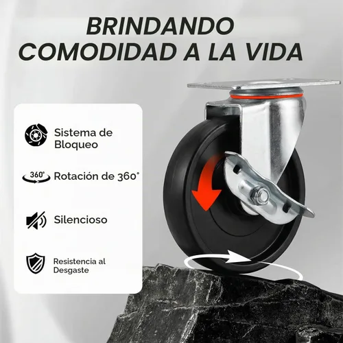 Vista 8 de Caja de herramientas con ruedas con 4 cajones, carrito de herramientas multifuncional, almacenamiento de herramientas, organizador de herramientas