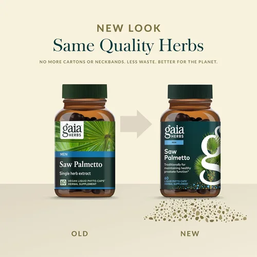 Vista 6 de Gaia Herbs Saw Palmetto - Apoya la función saludable de la próstata y la salud urinaria - Saw Palmetto y lecitina de semillas de girasol para apoyar