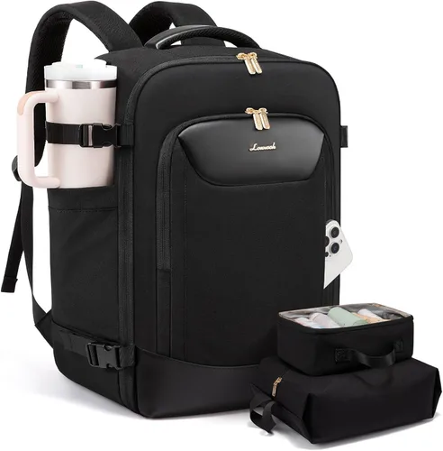 Vista 22 de LOVEVOOK Mochila de viaje para mujeres y hombres, bolsa de viaje para artículos personales de la TSA para laptop de 17.3 pulgadas aprobada por