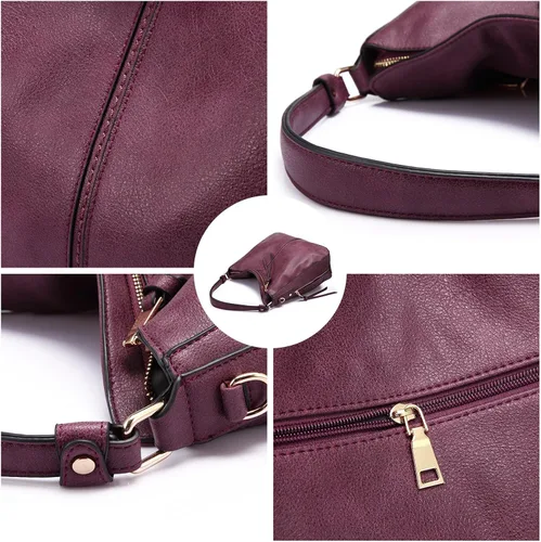Vista 4 de Bolsos de mano para mujer diseño grande bolso tipo hobo de piel sintética