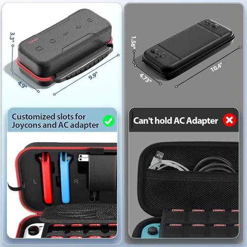 Vista 7 de Switch OLED - Funda de transporte compatible con Nintendo SwitchOLED funda de transporte portátil para interruptor compatible con Joy-Con