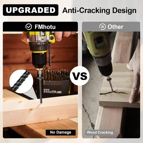 Vista 4 de FMhotu 50 tornillos para madera de 12 pulgadas, resistentes a la corrosión, para paisajismo, troncos y madera para madera, cierres resistentes al