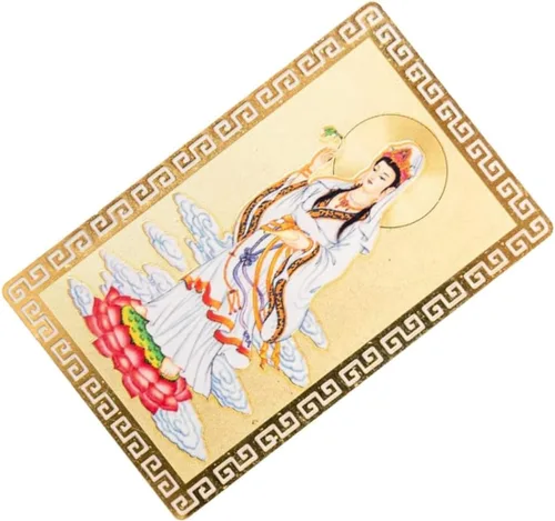 Vista 6 de FOMIYES Decoración de coche Accesorios de coche chino Feng Shui Kwan Guanyin Amuleto de Buda auspicioso para paz segura salud riqueza buena