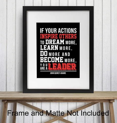 Vista 2 de Decoración artística para pared de oficina de liderazgo, regalo motivacional único para jefe, gerente, líder de equipo, entrenador, profesor, foto