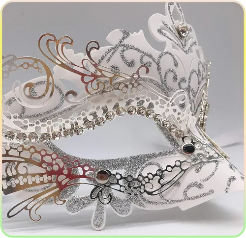 Vista 9 de Geek-M Máscara de mascarada para parejas, para mujeres y hombres, máscara de Mardi Gras, máscaras de disfraz para festivales de Navidad, fiesta