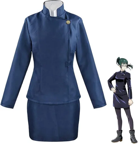 Vista 7 de Metesbonw Zenin Maki Cosplay Costume Anime Cosplay Skirt Suit Uniform for Girls Women Halloween