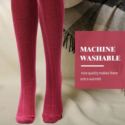 Vista 6 de SATINIOR 4 pares de calcetines altos hasta el muslo para mujer, calcetines de punto largos por encima de la rodilla, calcetines de material suave
