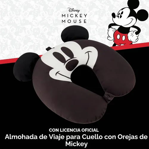 Vista 2 de FUL Disney Mickey Mouse - Almohada para el cuello, color negro