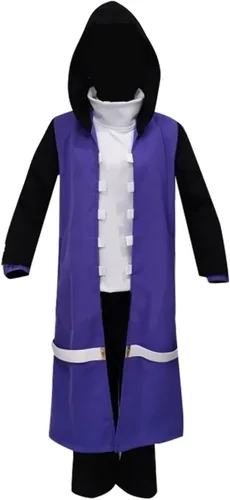 Vista 6 de Weixu Disfraz de cosplay con tops azules y pantalones cortos, conjunto completo de Holloween