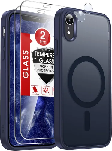 Vista 32 de LeYi Funda para iPhone XR: con protector de pantalla X2 + 2 funda para cámara [compatible con MagSafe] Funda protectora magnética i iphoneXR