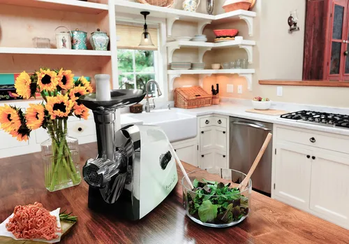 Vista 2 de MegaChef Picadora de carne automática potente de 1200 vatios para uso doméstico