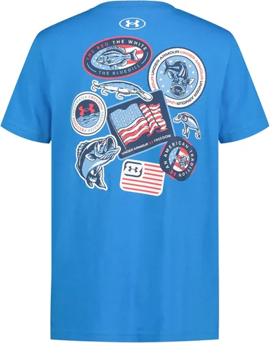 Vista 2 de Under Armour Camiseta de manga corta para niños con cuello redondo