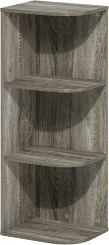 Vista 19 de Furinno PASIR - Estantería de libros de 2 niveles, estantería moderna de 9 x 12 x 21, estanterías abiertas para sala de estar, dormitorio, oficina