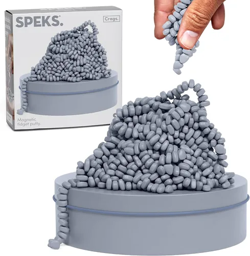 Vista 11 de Speks Crags Original - Masilla de ferrita, + de 500 piedras de ferrita en una lata, juguete de escritorio sensorial antiestrés p/la ansiedad, Coral