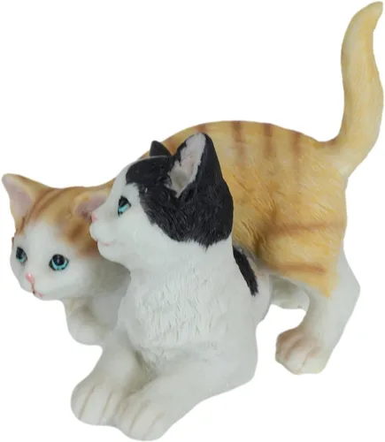 Vista 2 de Ebros Gift Gato felino dos gatitos juguetones retozando mini figura 4 "H adorable americano de pelo corto gatito gatos animales decoración escultura