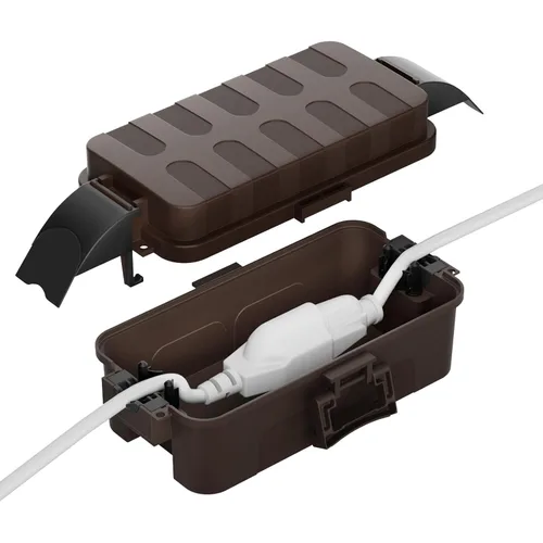 Vista 27 de IP55 Pequeña caja eléctrica al aire libre impermeable, para regleta Inner 5.9 x 3.2 x 1.8inch, Extension Cord Cover with Detachable Awning Covers