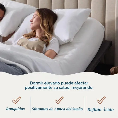 Vista 4 de LUCID Base de cama ajustable L300, Bluetooth, aplicación para teléfono, inclinación de cabeza y pies, masaje dual interactivo, control remoto