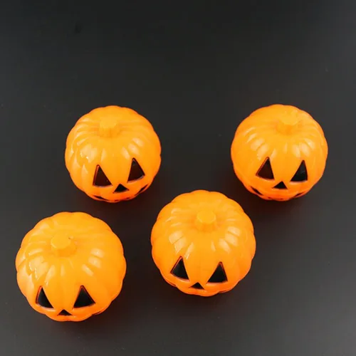 Vista 3 de TINKSKY Estuche recipiente de plástico en forma de calabaza, mini portarregalos de Halloween, 12 unidades (amarillo)