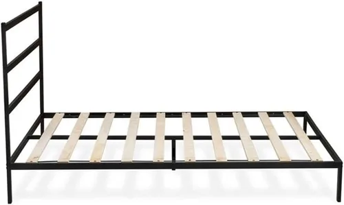 Vista 5 de East West Furniture FTQBBLK Fulton - Cama de plataforma Queen con 5 patas de metal, magnífica cama con recubrimiento en polvo, color negro