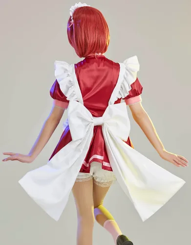 Vista 4 de miccostumes Disfraz de sirvienta Meow Meow para mujer disfraz de anime para cosplay con tocado