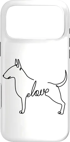 Vista 22 de Bull Terrier Love Bully Dog Love Single Line Art Sketch Case for iPhone 17