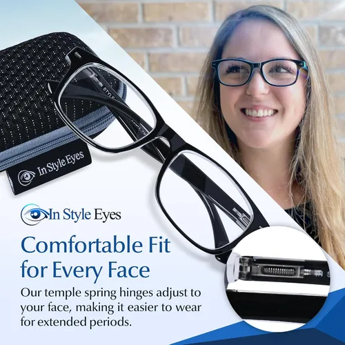 Vista 3 de In Style Eyes Anteojos de Lectura Potentes de Alta Magnificación con Lentes No Polarizados para Mujeres y Hombres, Lectores de Aumento Súper Fuertes