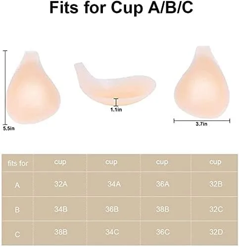 Vista 2 de Sujetador adhesivo para mujer, con cinta de silicona de alta calidad, para levantamiento de senos, sujetador adhesivo ABC, talla única