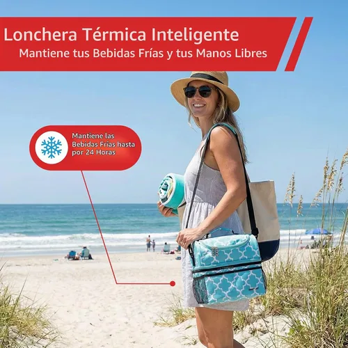 Vista 9 de dbest products - Nevera tipo lonchera y carrito inteligente ultra compacta, con aislamiento, para mujer y hombre, accesorios de campamento