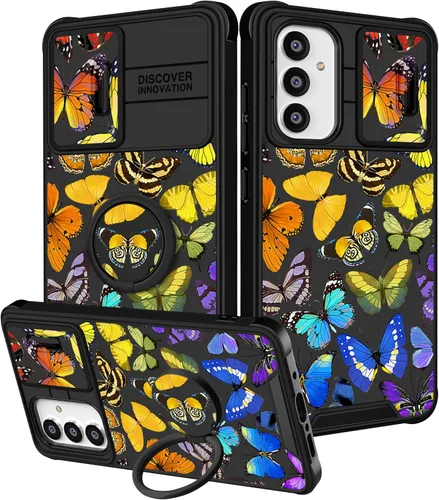 Vista 96 de Funda 2 en 1 para Samsung Galaxy S23 Ultra Flamingo para mujeres y niñas, diseño femenino de flamencos con cubierta deslizante para cámara y soporte
