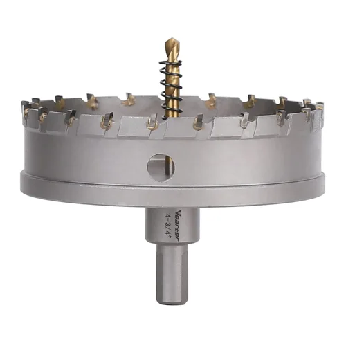 Vista 40 de Sierra perforadora de carburo de 1-1/2 pulgadas (1.496 in) para metal duro, cortador de agujeros con punta de carburo de tungsteno con broca piloto