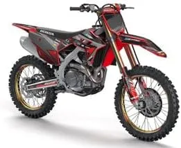 Vista 4 de Kit de base gráfica CRF 250 F Surge Black Senge 2019-2025 compatible con Honda