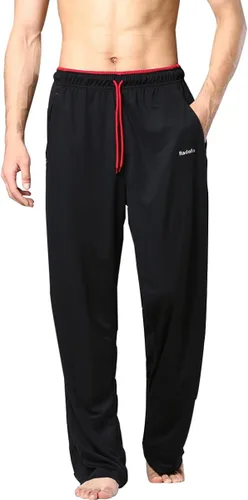 Vista 3 de Radofo Pantalones deportivos para correr, atléticos, casuales, para hombre, ligeros, para entrenamiento, con bolsillos con cremallera, pantalones