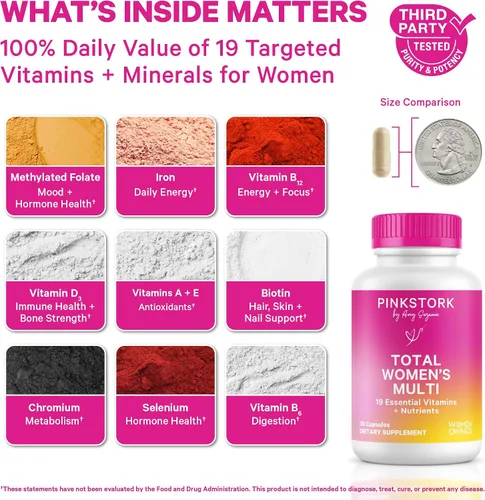Vista 2 de Pink Stork Multi para mujer Energía todo en 1, cabello, apoyo