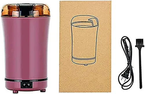 Vista 4 de Molinillo de café eléctrico, molinillo automático de granos de café con hoja inoxidable, molinillo de especias portátil con control de un solo toque