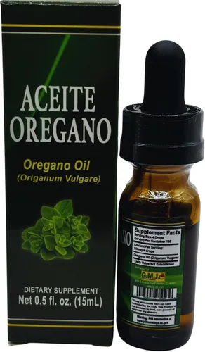 Vista 3 de Aceite de orégano (aceite de orégano) 0.5 fl oz Suplemento dietético Aceite esencial natural 135 porciones Salud digestiva Salud general