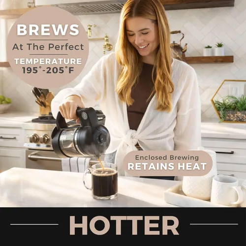 Vista 6 de VINCI Micro Café - Cafetera de vidrio de una sola porción más pequeña, compatible con K-Cups, cápsulas y café molido, infusión de flujo cerrado