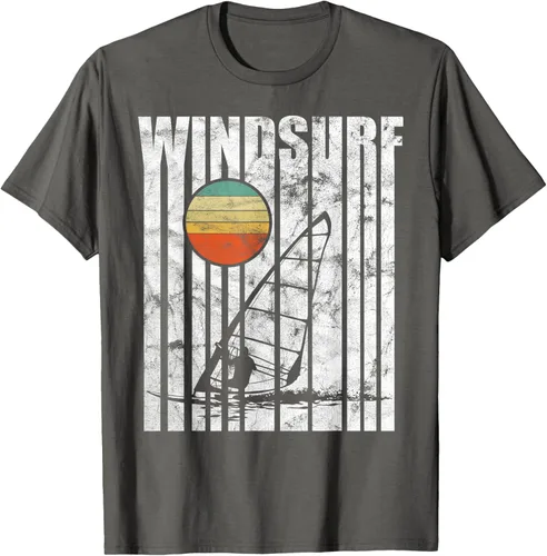 Vista 40 de Camiseta vintage de windsurf con regalo vintage de windsurf, Negro, S