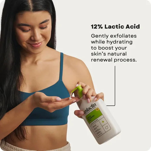 Vista 4 de AmLactin Loción Corporal Hidratante Diaria Hidrata y Alivia la Rugosidad al Instante Potente Terapia de Alfa-Hidroxi Exfolia Suavemente